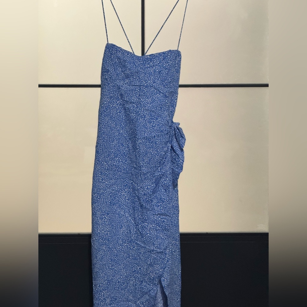 Zara Strapless Blue Dress